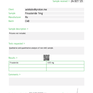 Finasteride 1mg